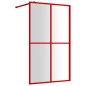 vidaXL Parete per Doccia Walk-in Vetro Trasparente ESG 118x195cm Rossa vidaXL Parete per Doccia Walk-in Vetro Trasparente ESG 118x195cm Rossa