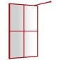 vidaXL Parete per Doccia Walk-in Vetro Trasparente ESG 118x195cm Rossa vidaXL Parete per Doccia Walk-in Vetro Trasparente ESG 118x195cm Rossa