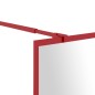 vidaXL Parete per Doccia Walk-in Vetro Trasparente ESG 118x195cm Rossa vidaXL Parete per Doccia Walk-in Vetro Trasparente ESG 118x195cm Rossa