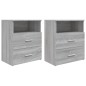 vidaXL Comodini 2 pz Grigio Sonoma 50x32x60 cm