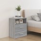 vidaXL Comodini 2 pz Grigio Sonoma 50x32x60 cm