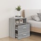 vidaXL Comodini 2 pz Grigio Sonoma 50x32x60 cm
