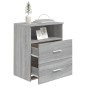 vidaXL Comodini 2 pz Grigio Sonoma 50x32x60 cm