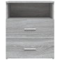 vidaXL Comodini 2 pz Grigio Sonoma 50x32x60 cm