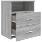 vidaXL Comodini 2 pz Grigio Sonoma 50x32x60 cm