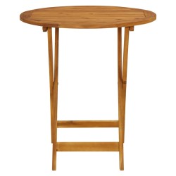 vidaXL Tavolo da Giardino Pieghevole 70 cm in Massello di Acacia