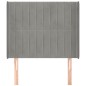 Testiera ad Orecchio Grigio Chiaro 83x16x118/128 cm in Velluto Testiera ad Orecchio Grigio Chiaro 83x16x118/128 cm in Velluto