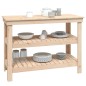 vidaXL Banco da Lavoro 110,5x50x80 cm in Legno Massello di Pino vidaXL Banco da Lavoro 110,5x50x80 cm in Legno Massello di Pino