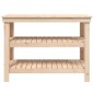 vidaXL Banco da Lavoro 110,5x50x80 cm in Legno Massello di Pino vidaXL Banco da Lavoro 110,5x50x80 cm in Legno Massello di Pino