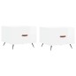 vidaXL Tavolini Salotto 2pz Bianco Lucido 50x50x40cm Legno Multistrato