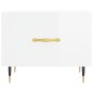 vidaXL Tavolini Salotto 2pz Bianco Lucido 50x50x40cm Legno Multistrato