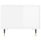 vidaXL Tavolini Salotto 2pz Bianco Lucido 50x50x40cm Legno Multistrato