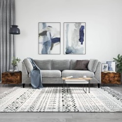 vidaXL Tavolini Salotto 2 pz Rovere Fumo 50x50x40cm Legno Multistrato