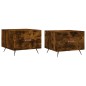 vidaXL Tavolini Salotto 2 pz Rovere Fumo 50x50x40cm Legno Multistrato