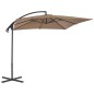 Ombrellone a Sbalzo con Palo in Acciaio 250x250 cm Grigio Talpa Ombrellone a Sbalzo con Palo in Acciaio 250x250 cm Grigio Talpa