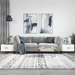 vidaXL Tavolini da Salotto 2 pz Bianchi 50x50x40 cm Legno Multistrato