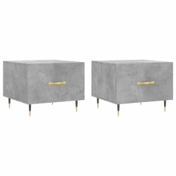 vidaXL Tavolini Salotto 2pz Grigio Cemento 50x50x40 Legno Multistrato