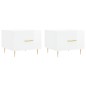 vidaXL Tavolini Salotto 2pz Bianco Lucido 50x50x40cm Legno Multistrato