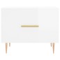vidaXL Tavolini Salotto 2pz Bianco Lucido 50x50x40cm Legno Multistrato