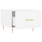 vidaXL Tavolini Salotto 2pz Bianco Lucido 50x50x40cm Legno Multistrato