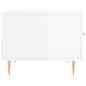 vidaXL Tavolini Salotto 2pz Bianco Lucido 50x50x40cm Legno Multistrato