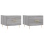 vidaXL Tavolini Salotto 2pz Grigio Sonoma 50x50x40cm Legno Multistrato