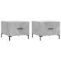 vidaXL Tavolini Salotto 2pz Grigio Cemento 50x50x40 Legno Multistrato