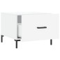 vidaXL Tavolini Salotto 2pz Bianco Lucido 50x50x40cm Legno Multistrato