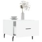 vidaXL Tavolini Salotto 2pz Bianco Lucido 50x50x40cm Legno Multistrato
