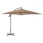 Ombrellone a Sbalzo con Palo in Acciaio 250x250 cm Grigio Talpa Ombrellone a Sbalzo con Palo in Acciaio 250x250 cm Grigio Talpa