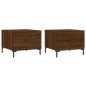 vidaXL Tavolini Salotto 2 pz Rovere Marrone 50x50x40 Legno Multistrato