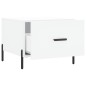 vidaXL Tavolini da Salotto 2 pz Bianchi 50x50x40 cm Legno Multistrato