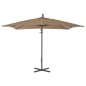 Ombrellone a Sbalzo con Palo in Acciaio 250x250 cm Grigio Talpa Ombrellone a Sbalzo con Palo in Acciaio 250x250 cm Grigio Talpa