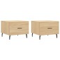 vidaXL Tavolini Salotto 2pz Rovere Sonoma 50x50x40cm Legno Multistrato