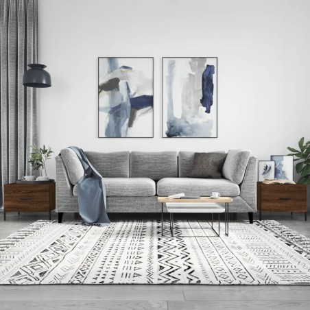 vidaXL Tavolini Salotto 2 pz Rovere Marrone 50x50x40 Legno Multistrato