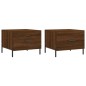 vidaXL Tavolini Salotto 2 pz Rovere Marrone 50x50x40 Legno Multistrato
