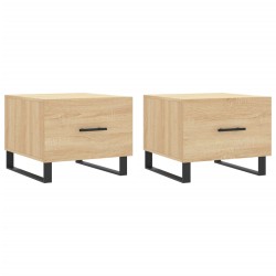 vidaXL Tavolini Salotto 2pz Rovere Sonoma 50x50x40cm Legno Multistrato
