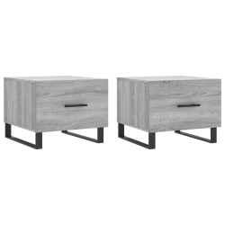 vidaXL Tavolini Salotto 2pz Grigio Sonoma 50x50x40cm Legno Multistrato