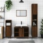 vidaXL Armadietto Bagno Rovere Marrone 30x30x100 cm Legno Multistrato vidaXL Armadietto Bagno Rovere Marrone 30x30x100 cm Legno Multistrato