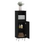 vidaXL Armadietto da Bagno Nero 30x30x100 cm in Legno Multistrato vidaXL Armadietto da Bagno Nero 30x30x100 cm in Legno Multistrato