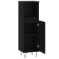 vidaXL Armadietto da Bagno Nero 30x30x100 cm in Legno Multistrato vidaXL Armadietto da Bagno Nero 30x30x100 cm in Legno Multistrato