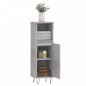 vidaXL Armadietto Bagno Grigio Cemento 30x30x100 cm Legno Multistrato vidaXL Armadietto Bagno Grigio Cemento 30x30x100 cm Legno Multistrato
