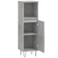vidaXL Armadietto Bagno Grigio Cemento 30x30x100 cm Legno Multistrato vidaXL Armadietto Bagno Grigio Cemento 30x30x100 cm Legno Multistrato