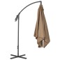 Ombrellone a Sbalzo con Palo in Acciaio 250x250 cm Grigio Talpa Ombrellone a Sbalzo con Palo in Acciaio 250x250 cm Grigio Talpa