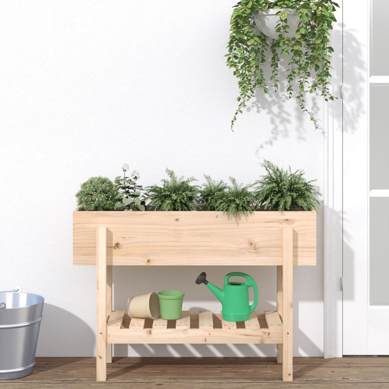 vidaXL Fioriera Rialzata da Giardino 101x30x69 cm Legno Massello Pino vidaXL Fioriera Rialzata da Giardino 101x30x69 cm Legno Massello Pino