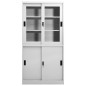 vidaXL Armadio con Anta Scorrevole Grigio Chiaro 90x40x180 cm Acciaio