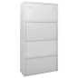vidaXL Armadio con Anta Scorrevole Grigio Chiaro 90x40x180 cm Acciaio