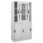 vidaXL Armadio con Anta Scorrevole Grigio Chiaro 90x40x180 cm Acciaio