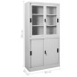 vidaXL Armadio con Anta Scorrevole Grigio Chiaro 90x40x180 cm Acciaio