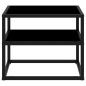 322852 vidaXL Console Table Black 50x40x40 cm Tempered Glass 322852 vidaXL Console Table Black 50x40x40 cm Tempered Glass